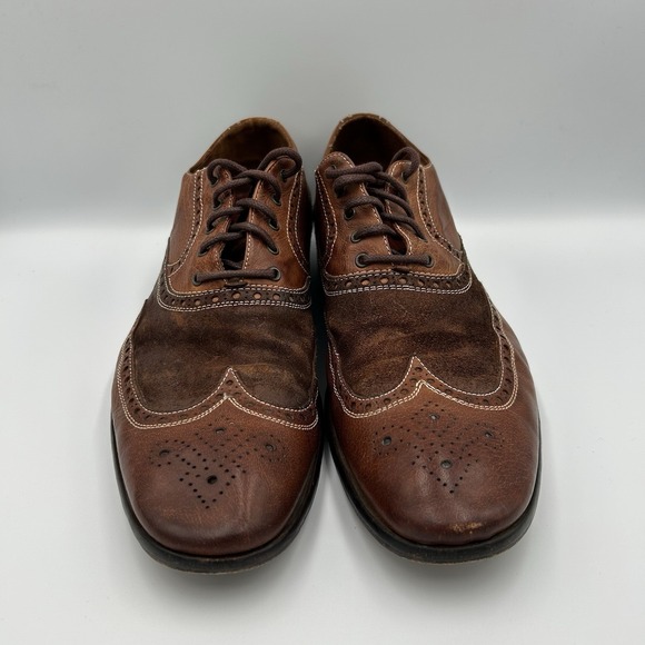 Johnston Murphy 1850 Dress Shoes‎ Mens 13 M Oxford Wingtip Brown Lace Up Casual - Picture 3 of 11